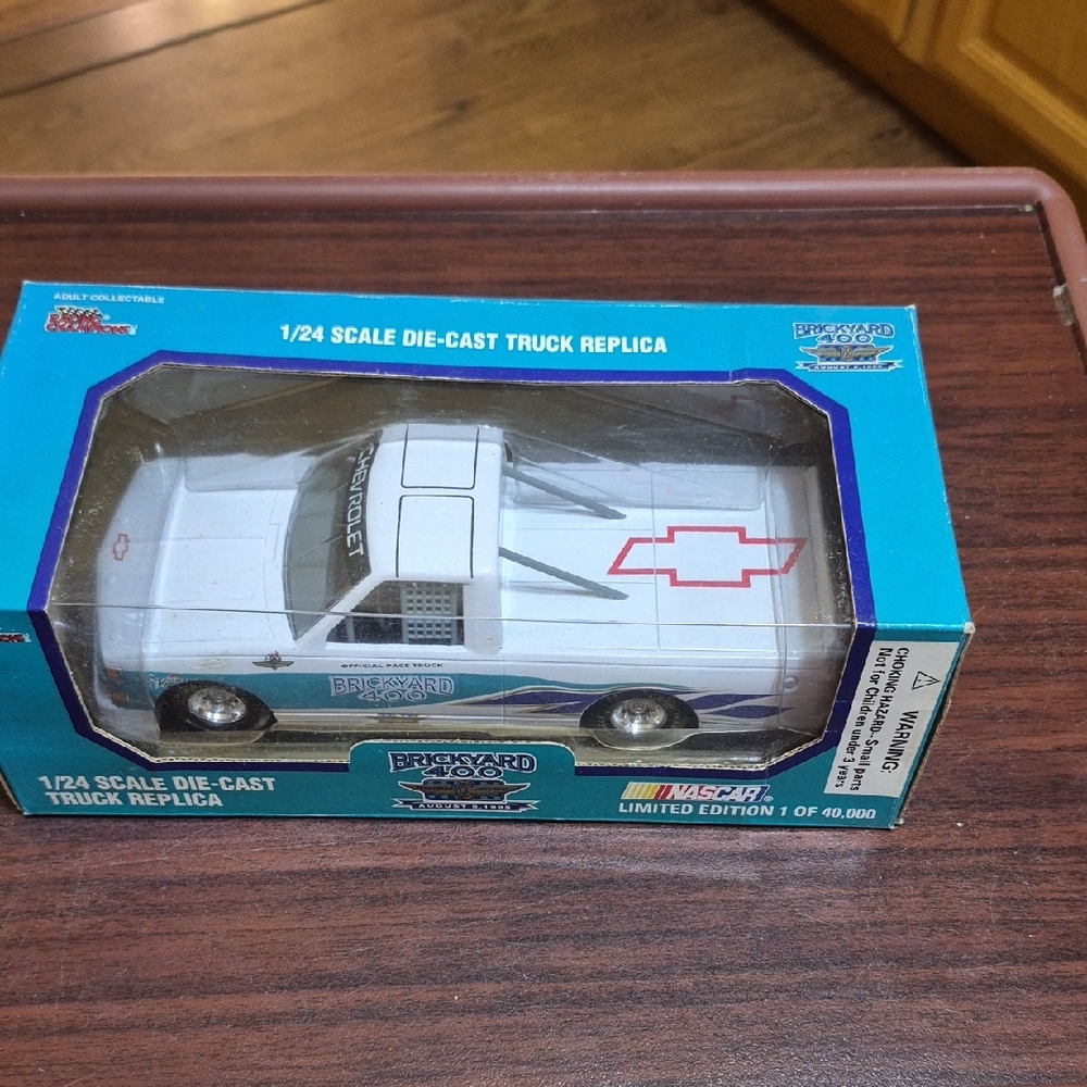 Brickyard 400 Chevy White Die-Cast Truck 1/24 Scale .limited Edtion 1 Of 40,000.